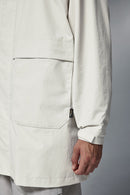 CORDURA Hooded Longline Windbreaker - White