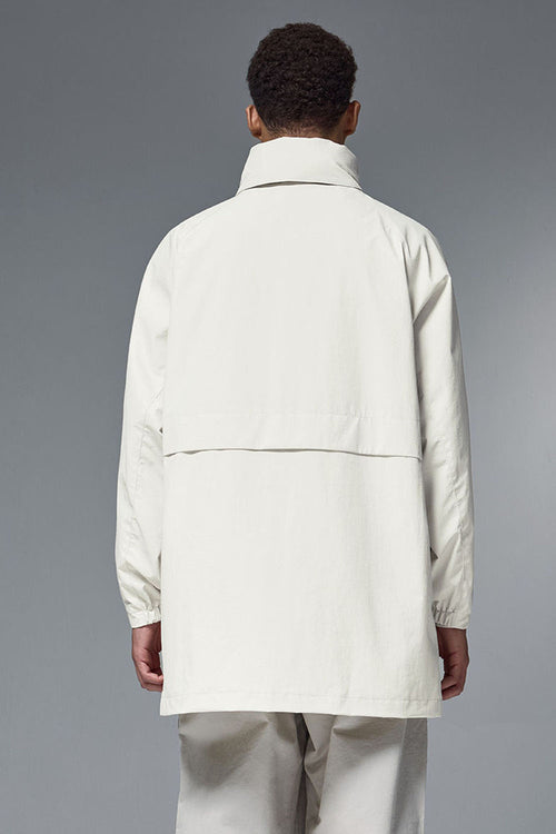 CORDURA Hooded Longline Windbreaker - White