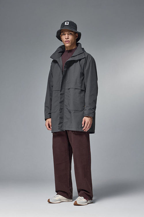 CORDURA Hooded Longline Windbreaker - Wilderness Gray