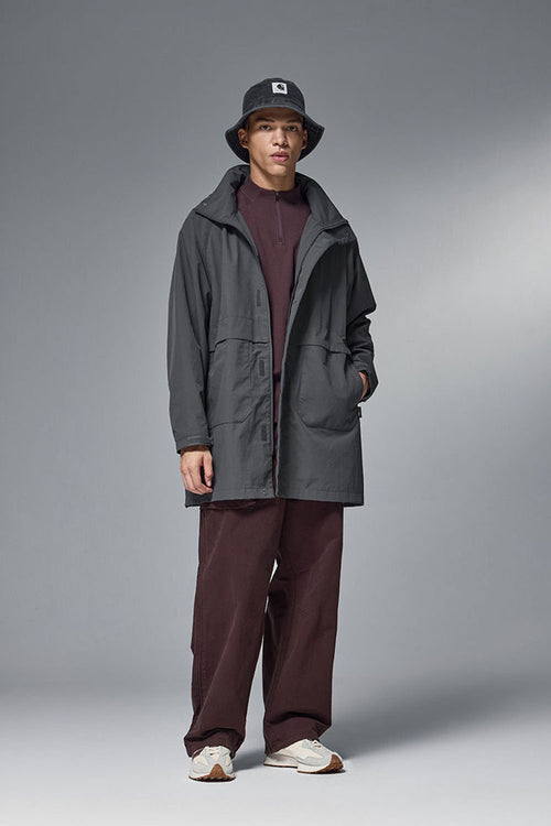 CORDURA Hooded Longline Windbreaker - Wilderness Gray