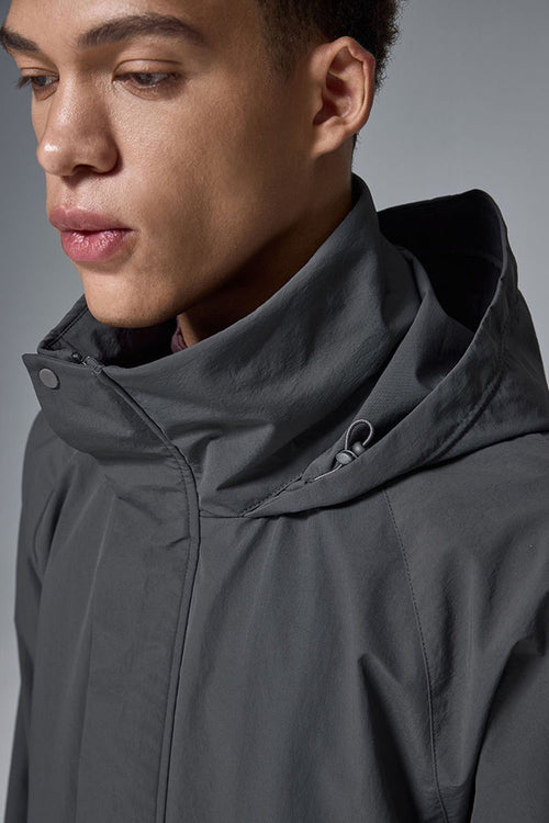CORDURA Hooded Longline Windbreaker - Wilderness Gray