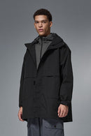 CORDURA Hooded Longline Windbreaker - Black