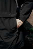 CORDURA Hooded Longline Windbreaker - Black