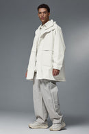 CORDURA Hooded Longline Windbreaker - White