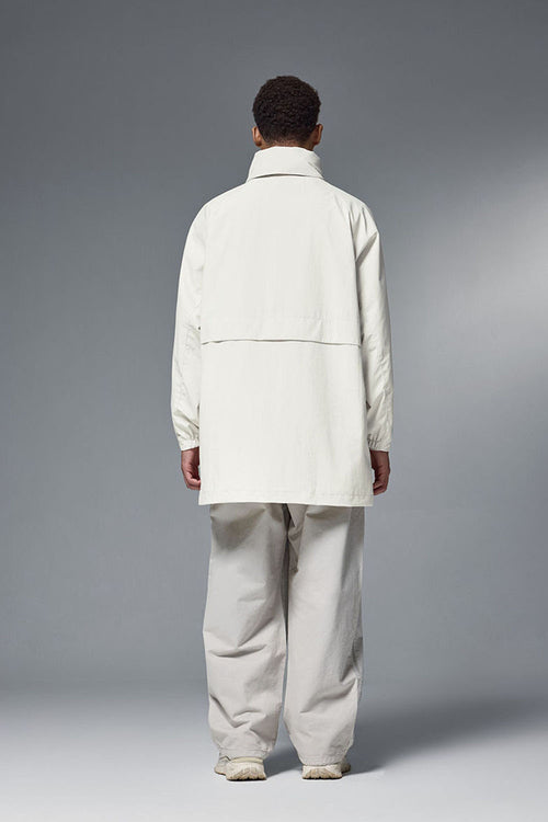CORDURA Hooded Longline Windbreaker - White