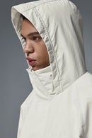 CORDURA Hooded Longline Windbreaker - White