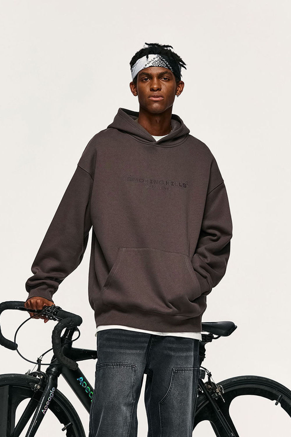 Men's 350G Gel Printed Fleece-Lined Hoodie