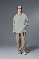 Heavyweight Fleece Crewneck - Layered Rock Gray