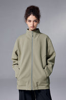 Performance Fleece Zip-Up Stand Collar Jacket - Green