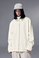 Performance Fleece Zip-Up Stand Collar Jacket - Sand