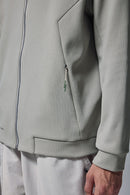 Performance Fleece Zip-Up Stand Collar Jacket - Layered Rock Gray