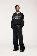 Puff-Print Vintage Athletic Long-Sleeve Tee - Black
