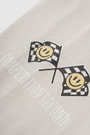 Puff-Print Vintage Athletic Long-Sleeve Tee - Apricot