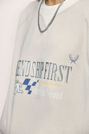 Puff-Print Vintage Athletic Long-Sleeve Tee - Apricot