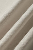 Layered-Collar Puff-Print Graphic Long-Sleeve T-Shirt in Apricot - fabric texture close-up