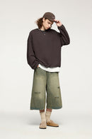 Fleece Crewneck Sweatshirt - Brown