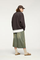 Fleece Crewneck Sweatshirt - Brown