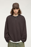 Fleece Crewneck Sweatshirt - Brown