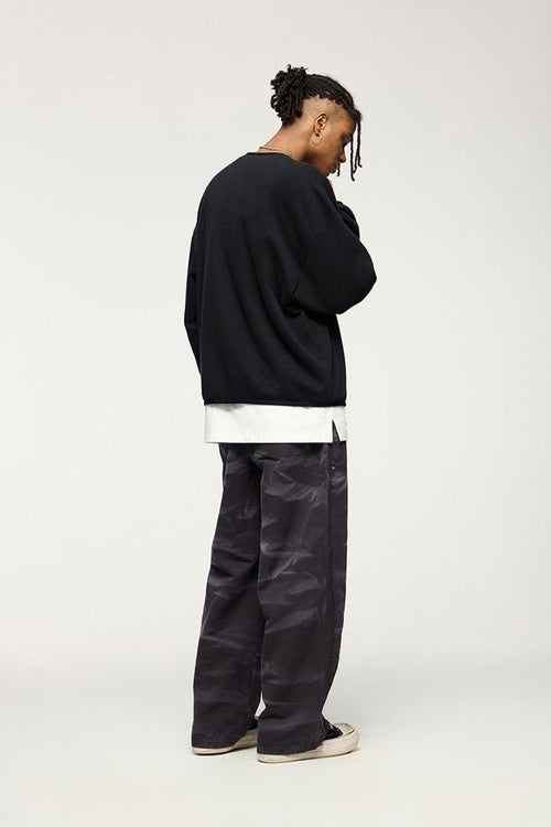 Fleece Crewneck Sweatshirt - Active Black