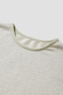Fleece Crewneck Sweatshirt - Flower Gray