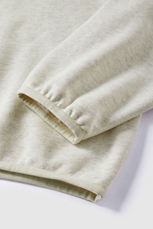 Fleece Crewneck Sweatshirt - Flower Gray