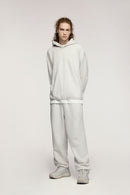 Brushed Fleece Joggers - Flower Gray
