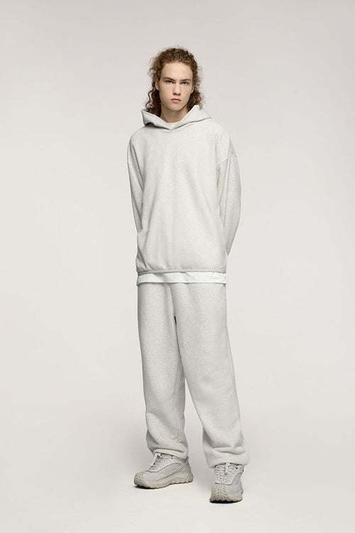 Brushed Fleece Joggers - Flower Gray