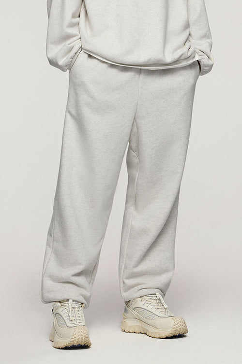 Brushed Fleece Joggers - Flower Gray