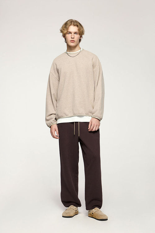 Brushed Fleece Joggers - Brown