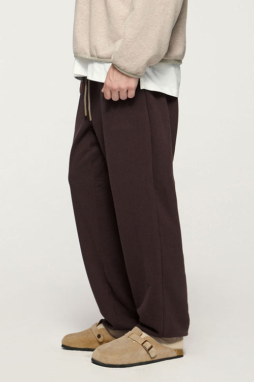 Brushed Fleece Joggers - Brown