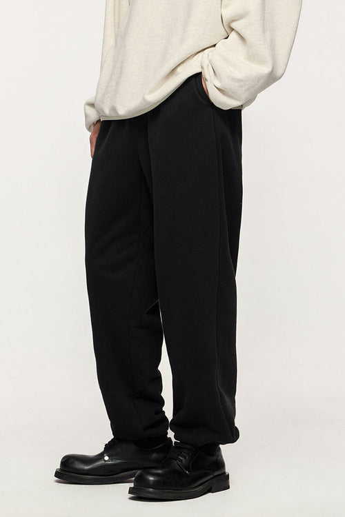 Brushed Fleece Joggers - Active Black