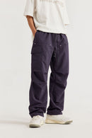 Rugged Utility Straight-Leg Pants - Purple