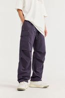 Rugged Utility Straight-Leg Pants - Purple