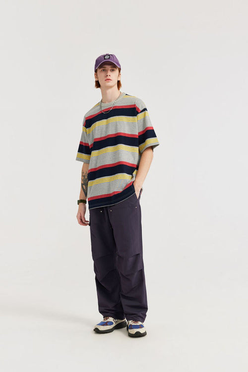 Rugged Utility Straight-Leg Pants - Purple