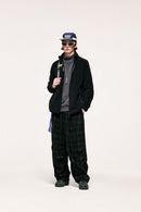 Windproof Sherpa Fleece Jacket - Black