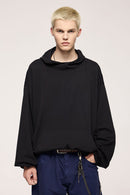 Double-Layer Brushed Cotton Hoodie - Active Black