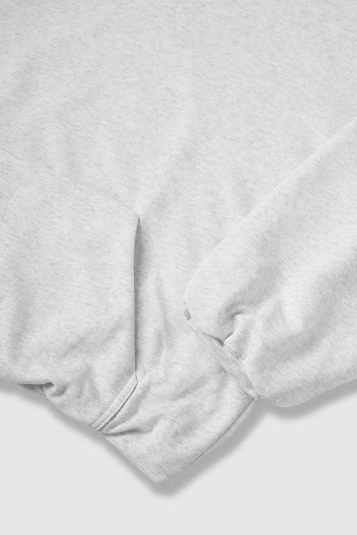 Double-Layer Brushed Cotton Hoodie - Flower Gray