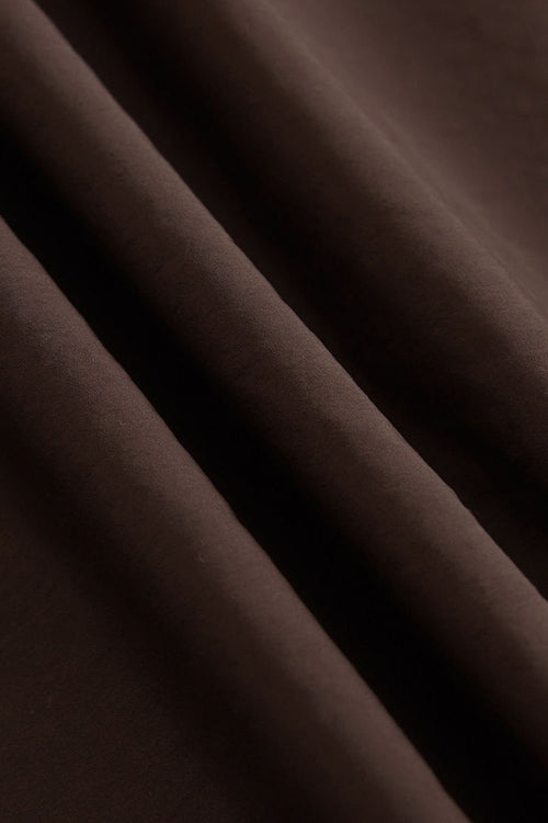 Contrast Paneled Active Shorts - Coffee