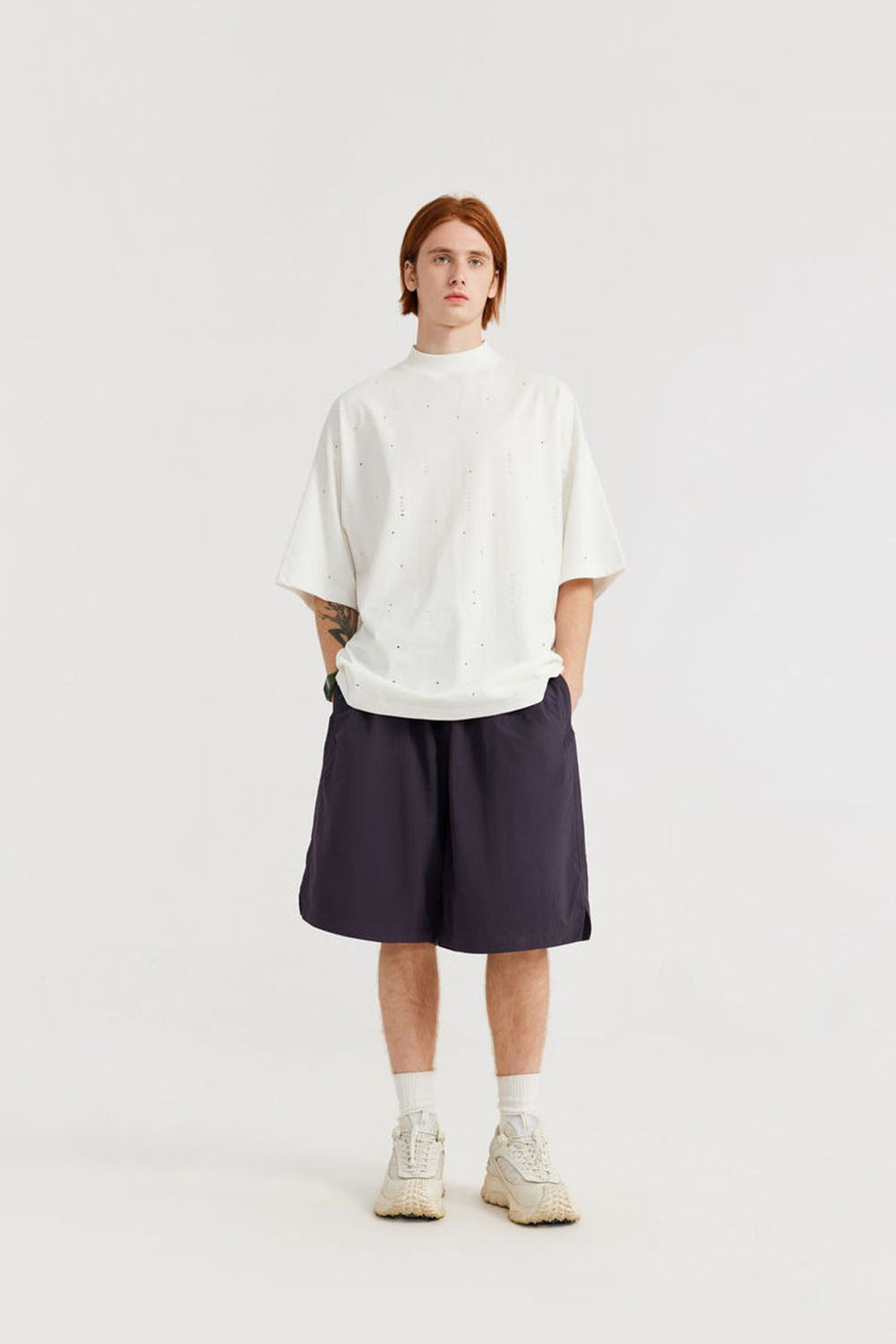 Moisture-Wicking Bermuda Shorts: Street Style Loose-Fit Shorts