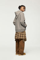 Heavyweight Applique Fleece Hoodie - Khaki