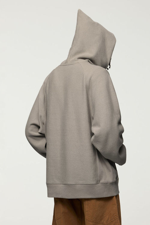 Heavyweight Applique Fleece Hoodie - Khaki