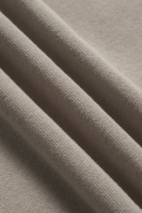 Heavyweight Applique Fleece Hoodie - Khaki