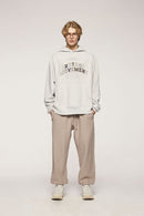Heavyweight Applique Fleece Hoodie - Oat Gray