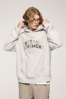 Heavyweight Applique Fleece Hoodie - Oat Gray