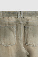 Washed Gradient Denim Jeans - Yellow