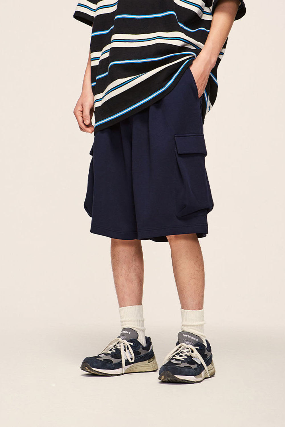 Utility Pocket Loose Casual Five-Point Shorts