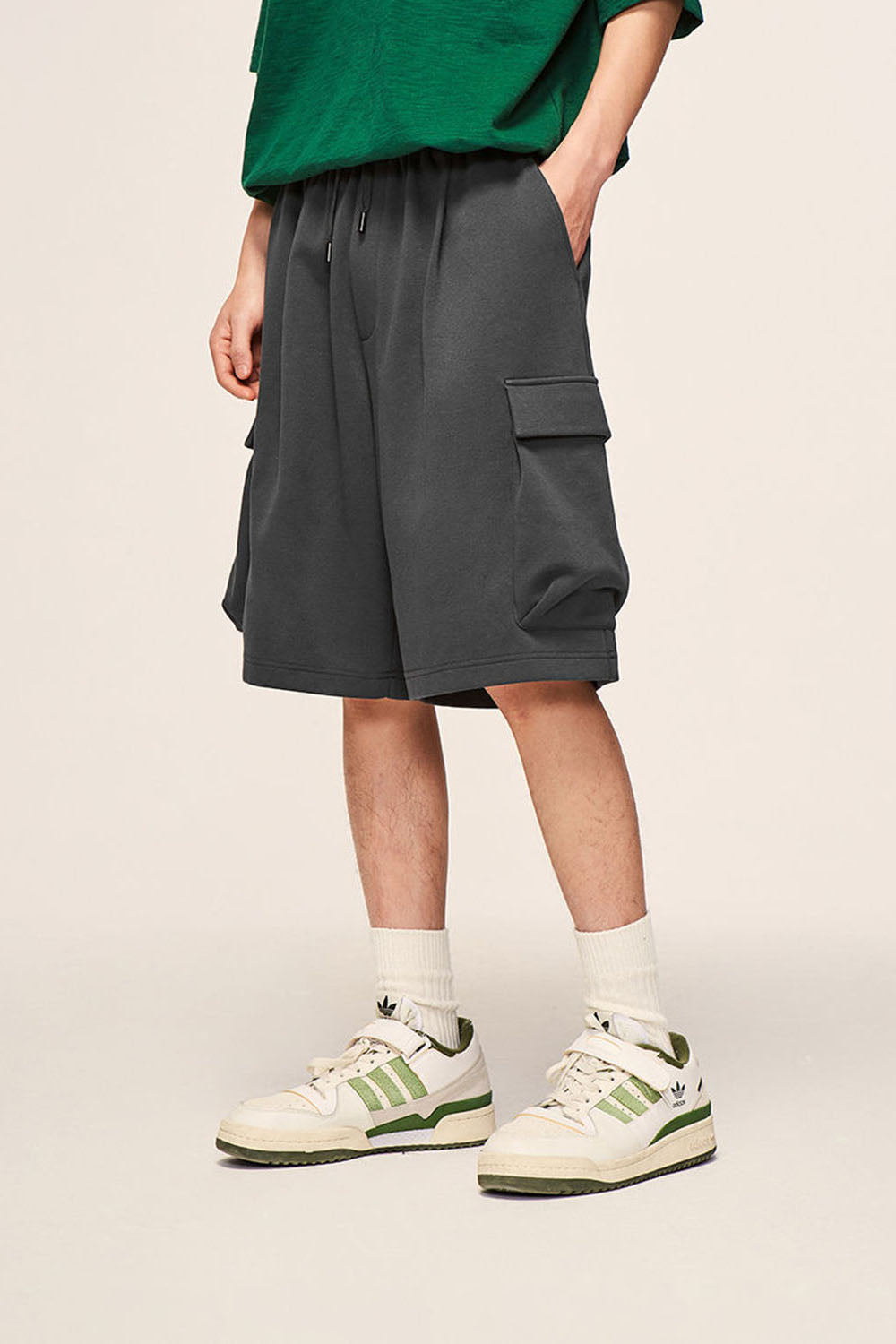 Utility Pocket Loose Casual Five-Point Shorts