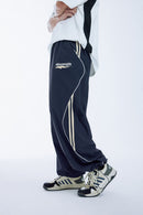 Curved-Seam Paneled Wide-Leg Pants - Royal Blue