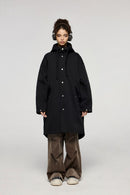 Waterproof Fishtail Utility Parka - Black