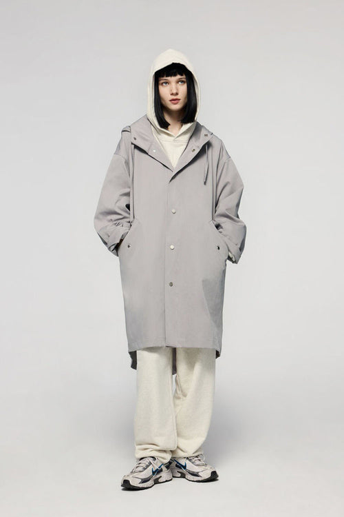Waterproof Fishtail Utility Parka - Gray